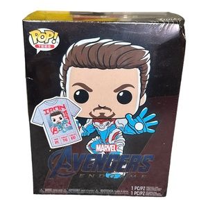 Funko Pop! Tees Marvel Avengers Endgame Iron Man Tee Vinyl Set - XL